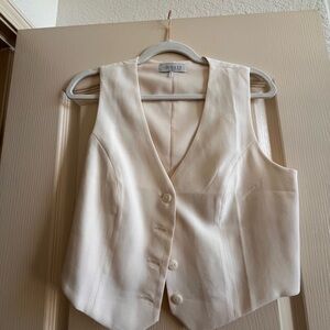 Cream Button-Up Vest